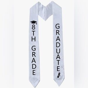 8th Grade Graduate White Sash
